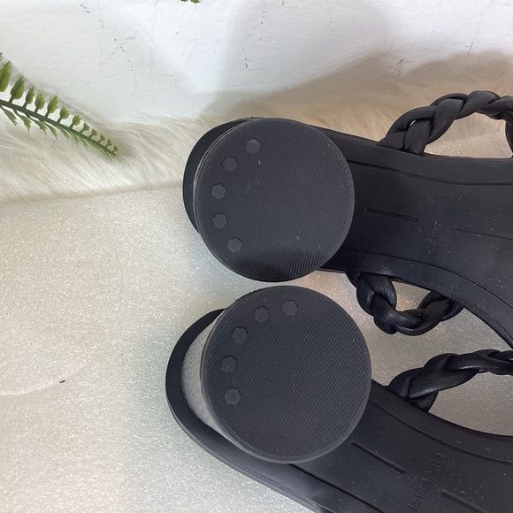 DOLCE VITA NIARI BRAIDED SQUARE TOE SANDALS BLACK NWOT SZ 8.5 - Picture 15 of 16